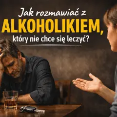 Jakie argumenty trafiają do alkoholika, który nie chce się leczyć? Mężczyzna z butelką alkoholu i kluczykami do samochodu, kobieta gestykuluje.