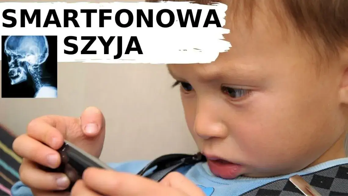 dziecko z bólem karku od telefonu